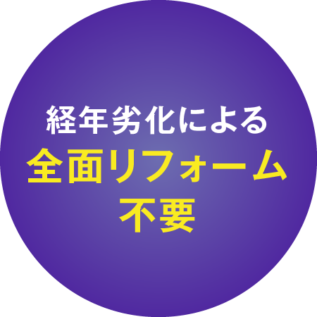 経年劣化による全面リフォーム不要